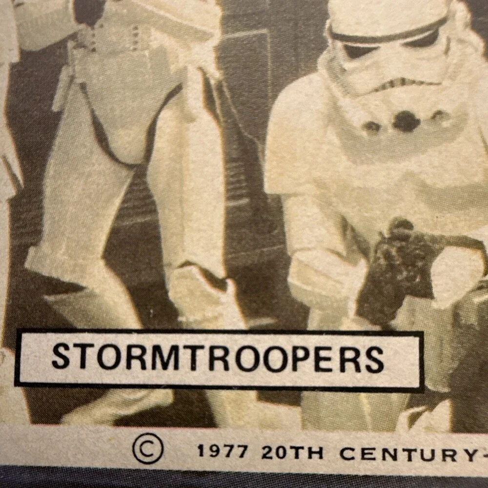 Star Wars 1977 ADPAC Sticker Trading Card #4 Stormtroopers Stormtrooper